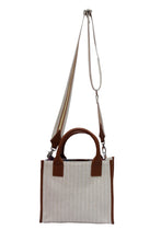 Load image into Gallery viewer, Jacquard &amp; Leather Mini Shopper