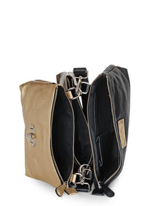 Three In One Cross Body Bag in Genuine  Leather
