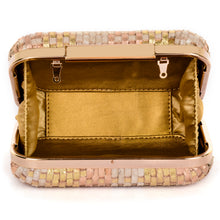 Load image into Gallery viewer, Multi Metallic Leather Woven Clutch