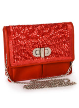 Load image into Gallery viewer, Sequinned Cross Body In Genuine Leather