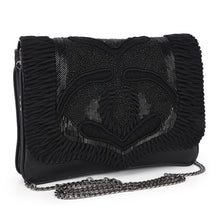 Load image into Gallery viewer, Rope &amp; Bead Embellished Fold Over Clutch