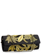 Load image into Gallery viewer, Metallic Thread Embellished Clutch