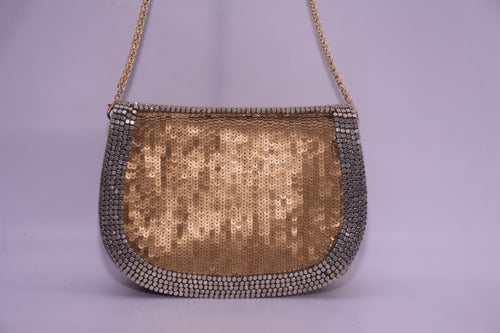 SEQUINNED X BODY WITH METAL BEADS