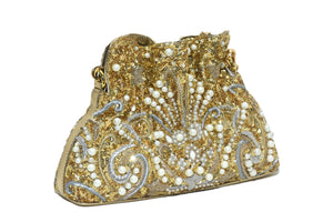 PEARL BEADED  & SEQUIN PURSE