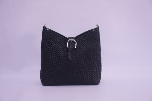 LEATHER WOVEN MINI BUCKET