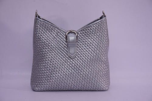 LEATHER WOVEN MINI BUCKET