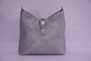 LEATHER WOVEN MINI BUCKET