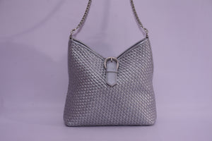 LEATHER WOVEN MINI BUCKET