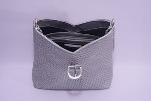 LEATHER WOVEN MINI BUCKET