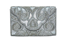 Load image into Gallery viewer, BEADED CUTWORK FOLDOVER CLUTCH.