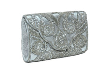 Load image into Gallery viewer, BEADED CUTWORK FOLDOVER CLUTCH.