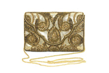 Load image into Gallery viewer, BEADED CUTWORK FOLDOVER CLUTCH