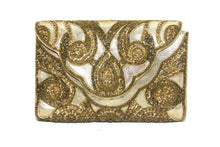 Load image into Gallery viewer, BEADED CUTWORK FOLDOVER CLUTCH