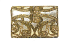 Load image into Gallery viewer, BEADED CUTWORK FOLDOVER CLUTCH