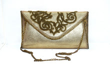 Load image into Gallery viewer, Envelope clutch with beaded cutwork