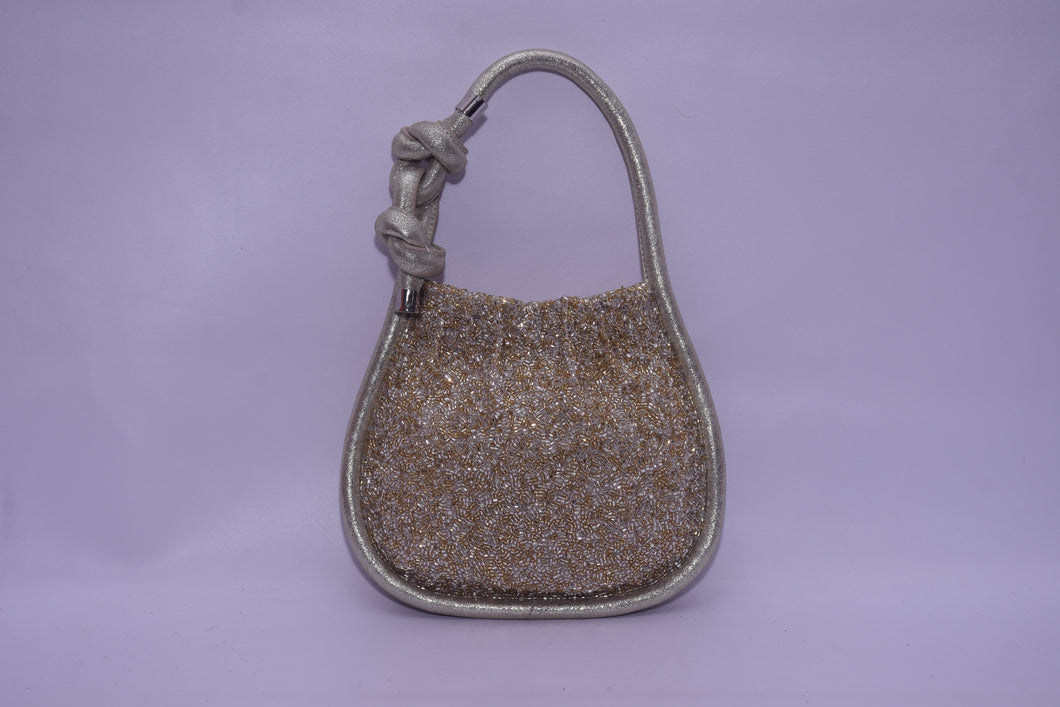 KNOTTED BEADED PURSE
