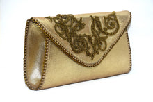 Load image into Gallery viewer, Envelope clutch with beaded cutwork