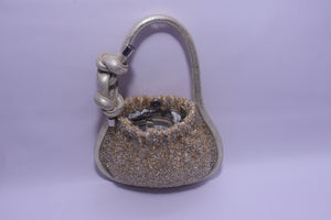 KNOTTED BEADED PURSE