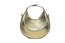 Load image into Gallery viewer, Metallic Suede &amp; Leather Grab Handle Bag