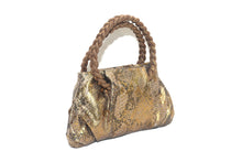 Load image into Gallery viewer, Foiled Snake braided handle purse