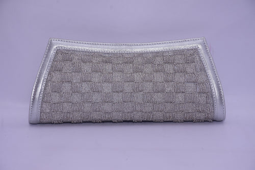 BEADED CURVED CLUTCH