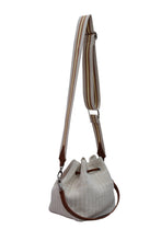 Load image into Gallery viewer, Jacquard &amp; Leather Cinch Crossbody