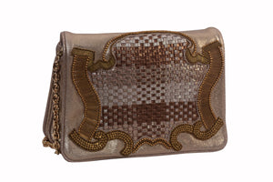 Woven Fold-over Clutch