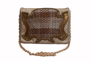 Woven Fold-over Clutch