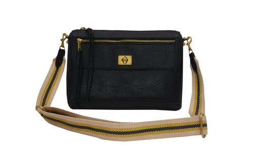 Leather Crossbody With Zip Pockets