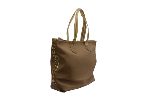 Leather Shopper With Sequin Detail