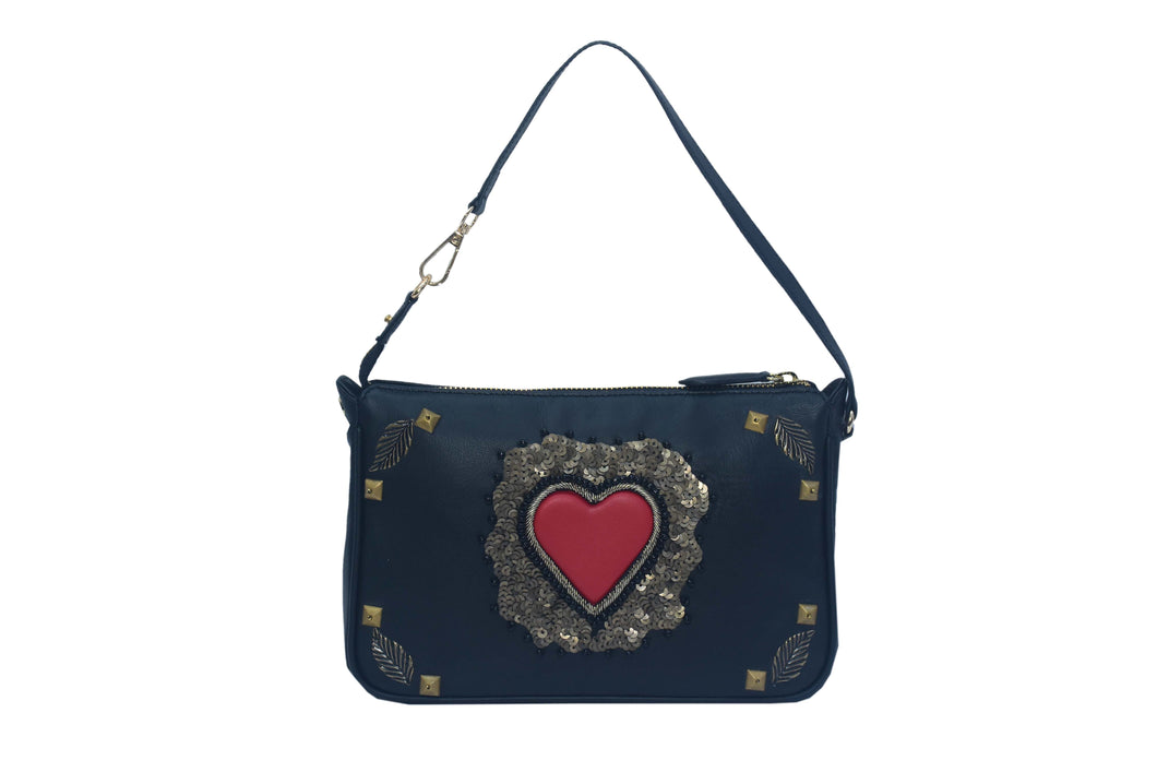 HEART COVERTIBLE SHOULDER BAG