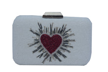 Load image into Gallery viewer, HEARTS BEADED BOX CLUTCH