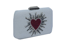 Load image into Gallery viewer, HEARTS BEADED BOX CLUTCH