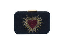 Load image into Gallery viewer, HEARTS BEADED BOX CLUTCH