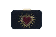 Load image into Gallery viewer, HEARTS BEADED BOX CLUTCH