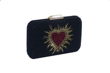 Load image into Gallery viewer, HEARTS BEADED BOX CLUTCH