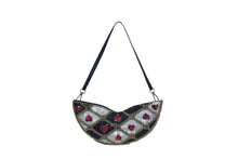 Load image into Gallery viewer, HEART EMBELLISHED CRESCENT BAG