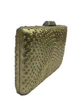 Load image into Gallery viewer, STUDDED BOX CLUTCH IN LEATHER