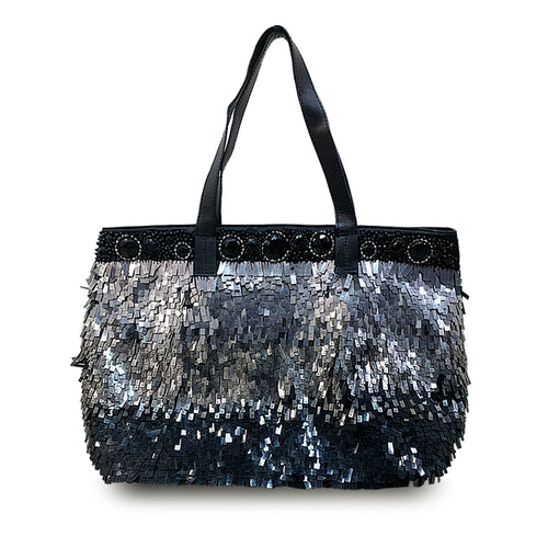 Sequin & Stone Embellished Ombre Shopper