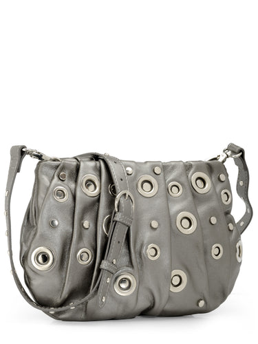 Pleated Eyelet Clip Bag