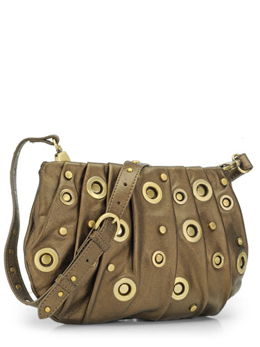 Pleated Eyelet Clip Bag