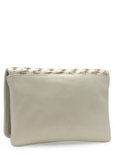 Load image into Gallery viewer, Two Color Woven Clutch In Genuine Leather
