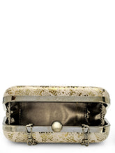 Load image into Gallery viewer, Foiled Snake Print Box Clutch