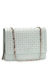 Load image into Gallery viewer, Woven Leather Crossbody With Chain