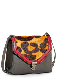 Leopard Print Italian Pony Cross Body