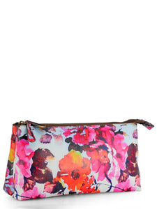 Floral Printed Leather Hand-Held Clutch