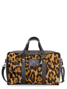 Leopard Print Italian Pony Weekender Bag