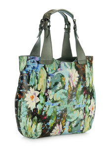 Floral Printed Leather Shopper