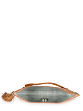 Load image into Gallery viewer, Studded Ziptop Hand-held Clutch In Metallic Leather
