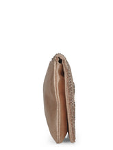 Load image into Gallery viewer, Thread Embroidered &amp; Metal Beaded Clutch